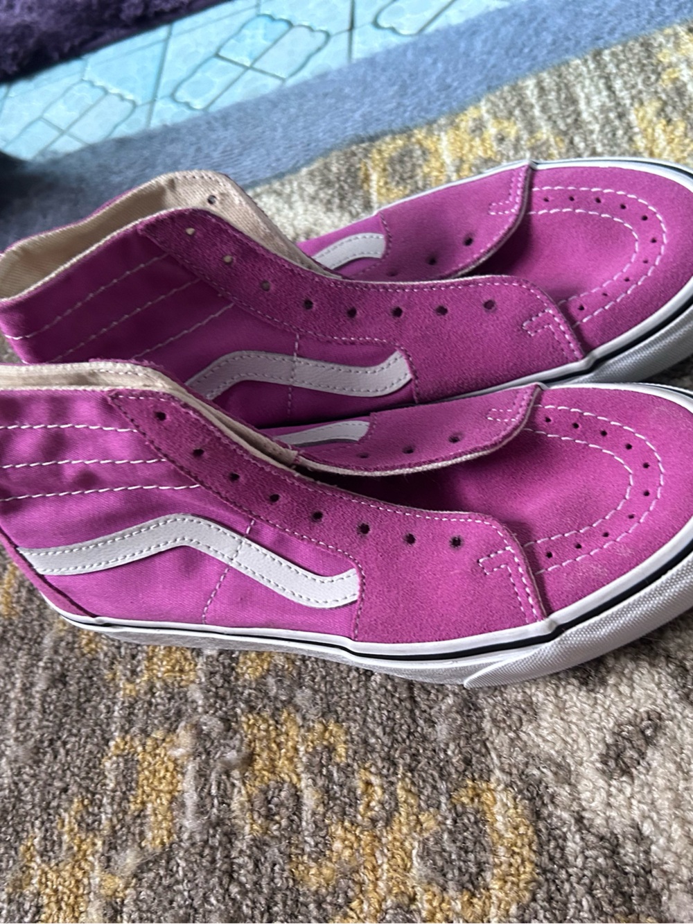 Vans Women’s Pink Canvas High Top Sneakers
